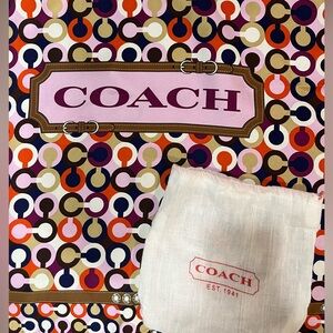 Coach Colorful Geometric Silk Scarf